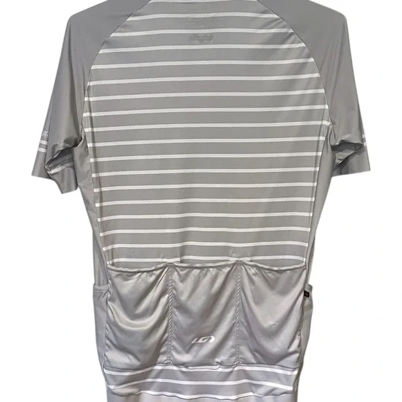 Lewis Garneau Men's Cycling Jersey Full Zip Front and Back Pockets Large Gray - Picture 2 of 7